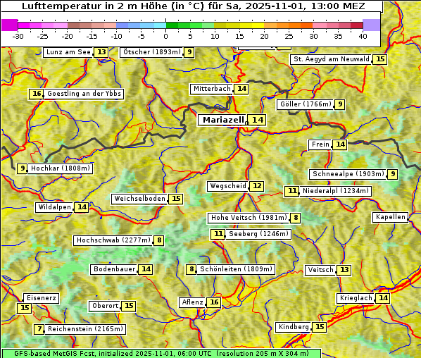 Temperatur, 1. 11. 2025