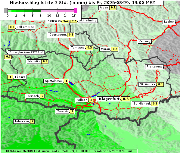 Niederschlag, 29. 8. 2025