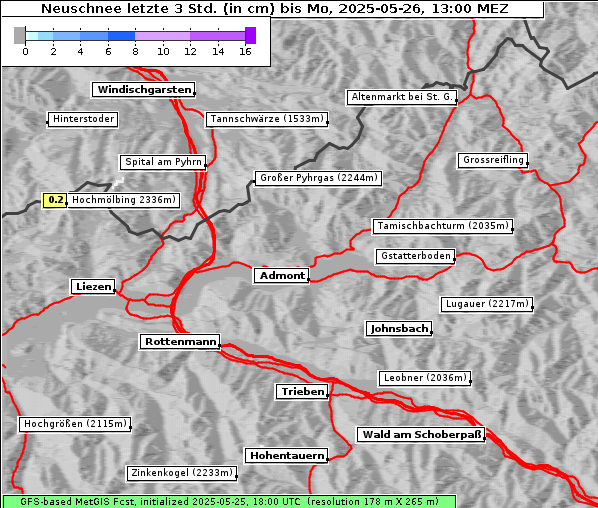 Neuschnee, 26. 5. 2025