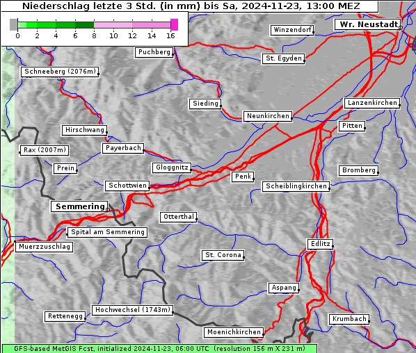 Niederschlag, 23. 11. 2024