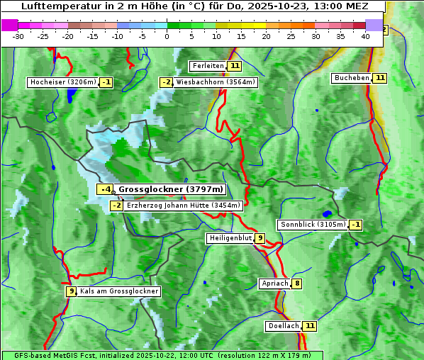 Temperatur, 23. 10. 2025
