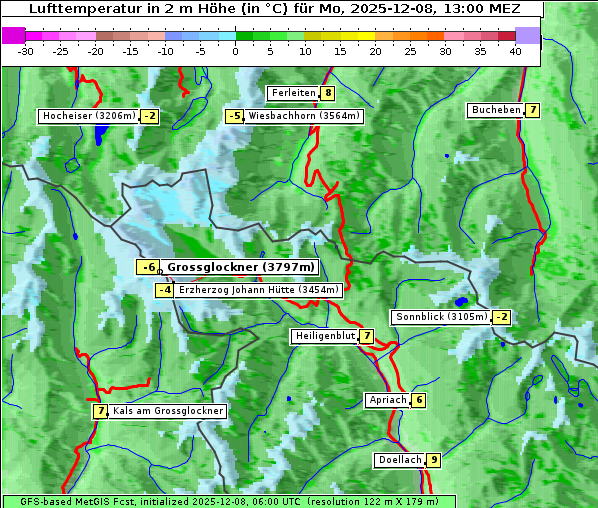 Temperatur, 8. 12. 2025