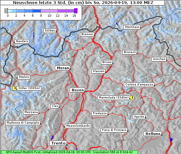 Neuschnee, 19. 4. 2026