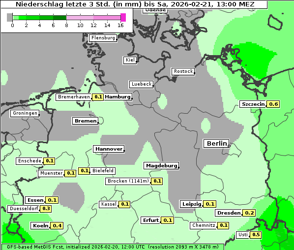 Niederschlag, 21. 2. 2026