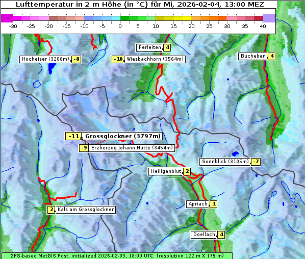 Temperatur, 4. 2. 2026