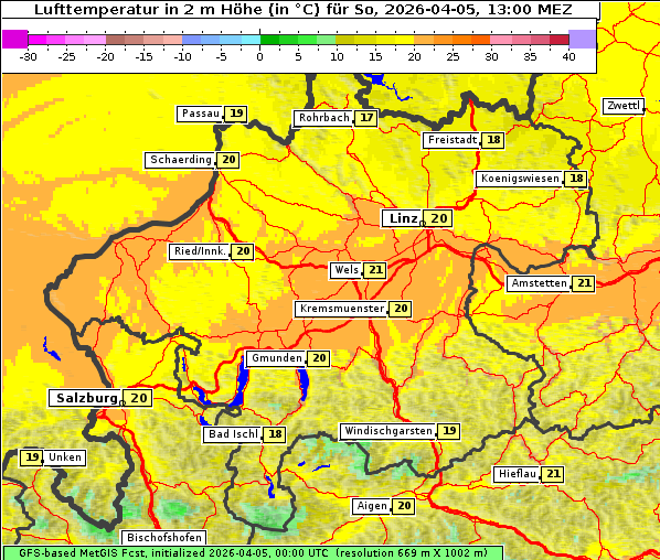 Temperatur, 5. 4. 2026