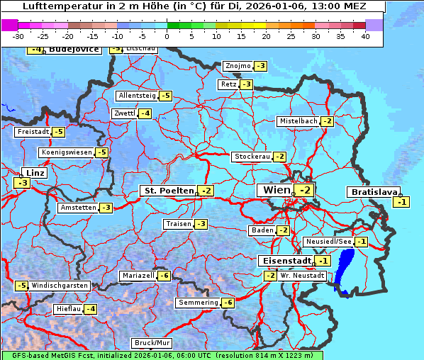 Temperatur, 6. 1. 2026
