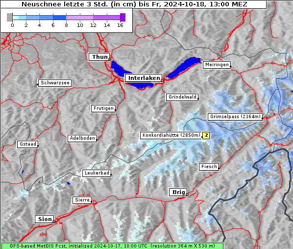 Neuschnee, 18. 10. 2024