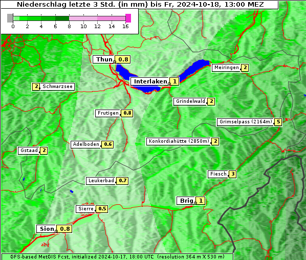 Niederschlag, 18. 10. 2024