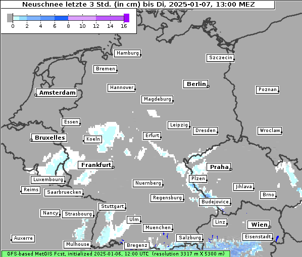 Neuschnee, 7. 1. 2025