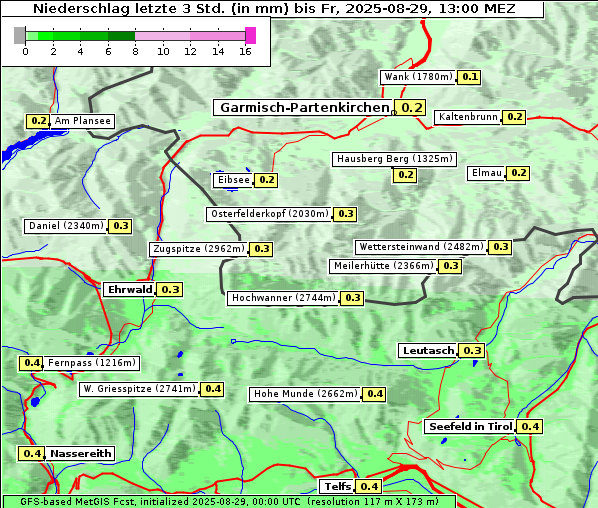 Niederschlag, 29. 8. 2025