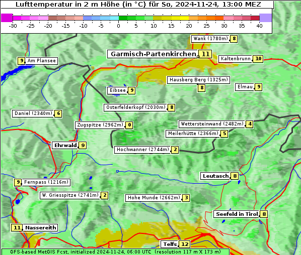 Temperatur, 24. 11. 2024