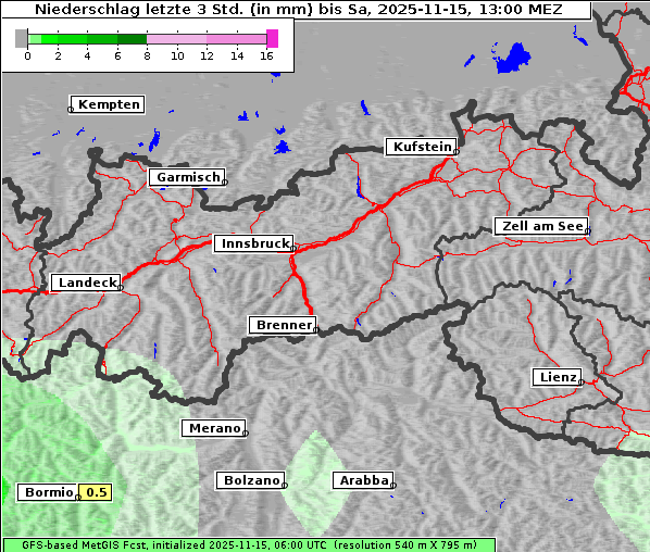 Niederschlag, 15. 11. 2025