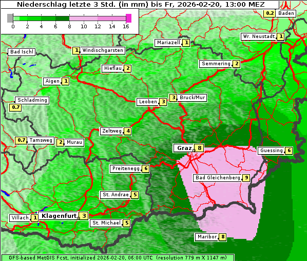 Niederschlag, 20. 2. 2026