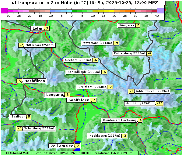 Temperatur, 26. 10. 2025
