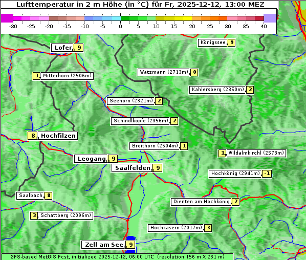 Temperatur, 12. 12. 2025