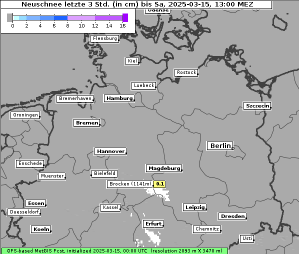 Neuschnee, 15. 3. 2025