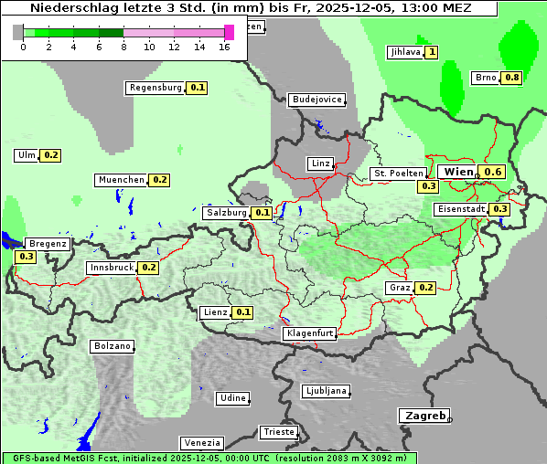 Niederschlag, 5. 12. 2025