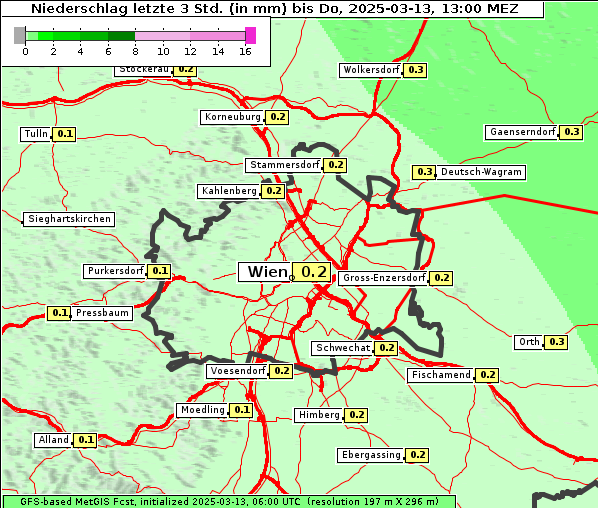 Niederschlag, 13. 3. 2025