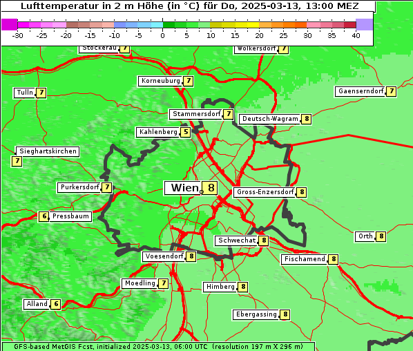 Temperatur, 13. 3. 2025