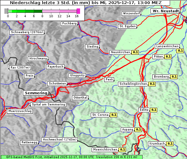 Niederschlag, 17. 12. 2025