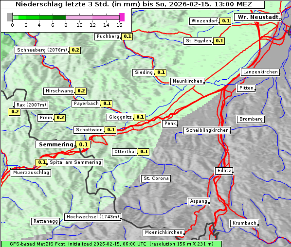 Niederschlag, 15. 2. 2026