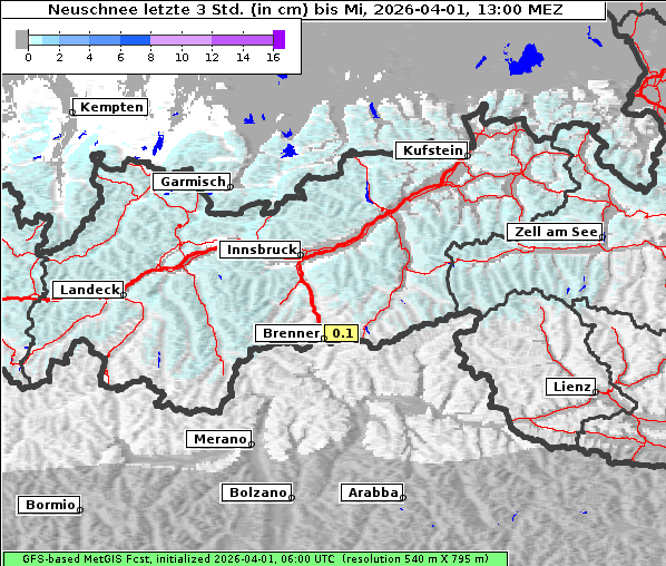 Neuschnee, 1. 4. 2026