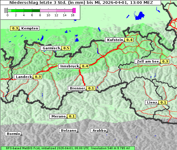 Niederschlag, 1. 4. 2026