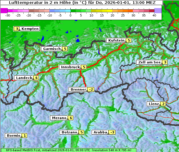Temperatur, 1. 1. 2026