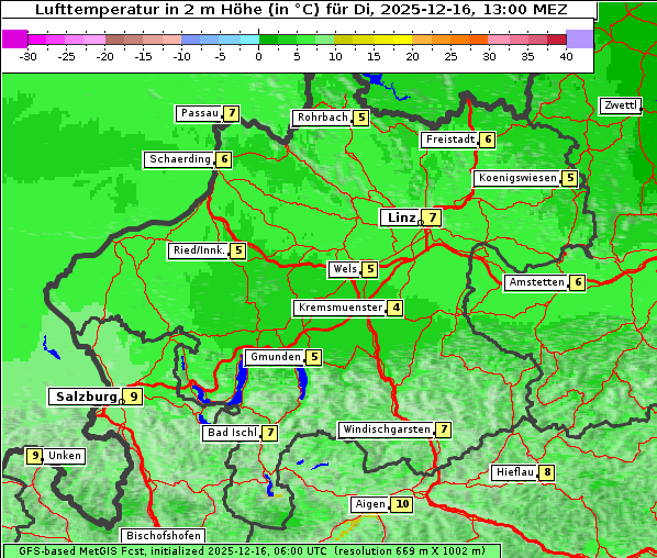 Temperatur, 16. 12. 2025