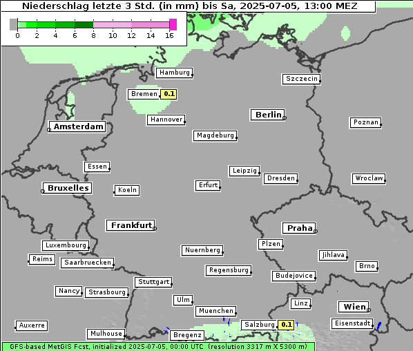 Niederschlag, 5. 7. 2025
