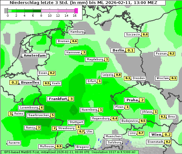 Niederschlag, 11. 2. 2026