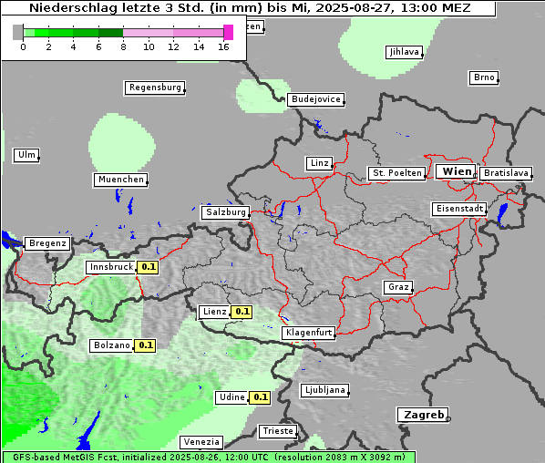Niederschlag, 27. 8. 2025