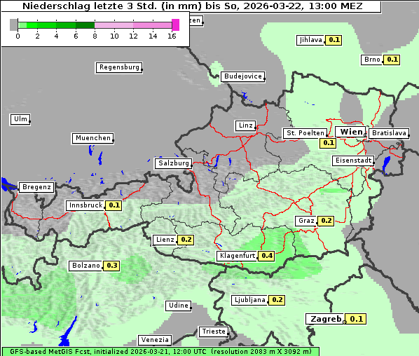 Niederschlag, 22. 3. 2026