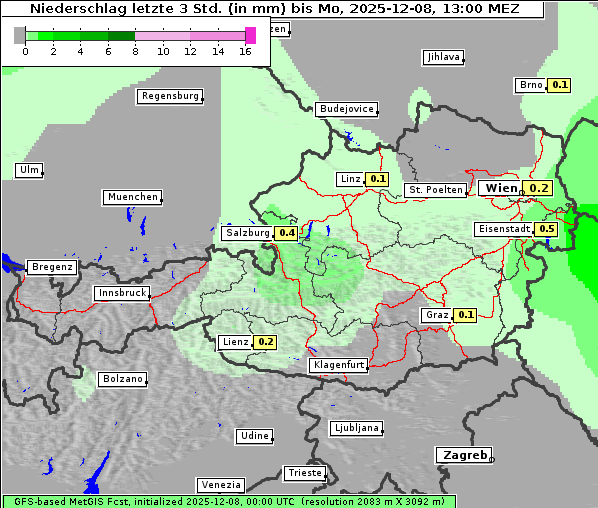 Niederschlag, 8. 12. 2025