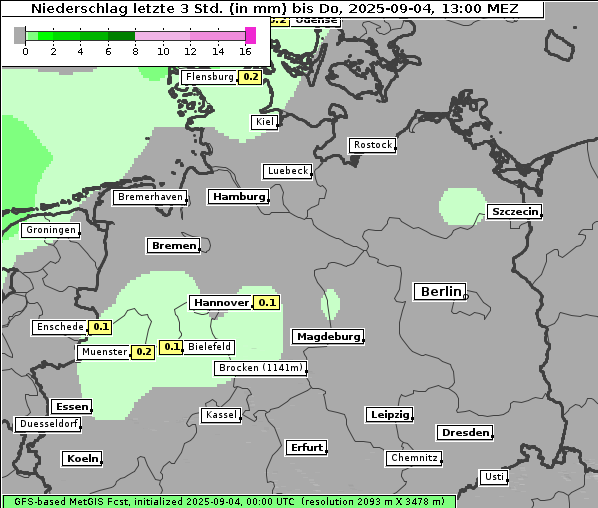 Niederschlag, 4. 9. 2025