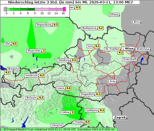 Niederschlag, 11. 3. 2026