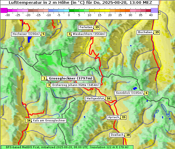 Temperatur, 28. 8. 2025