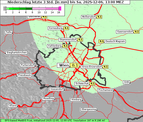 Niederschlag, 6. 12. 2025