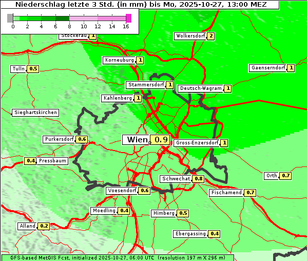 Niederschlag, 27. 10. 2025