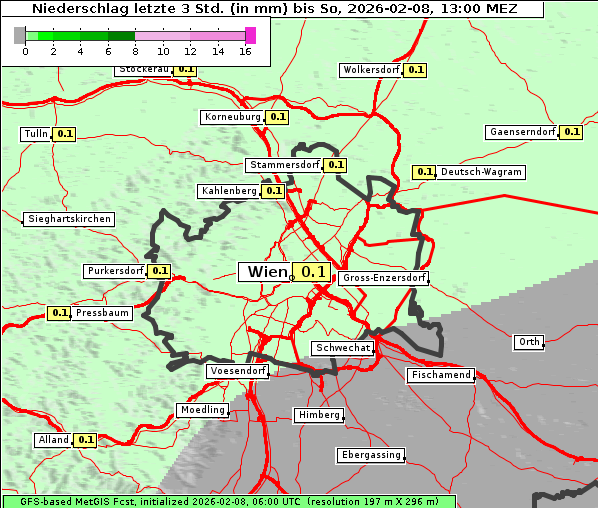 Niederschlag, 8. 2. 2026