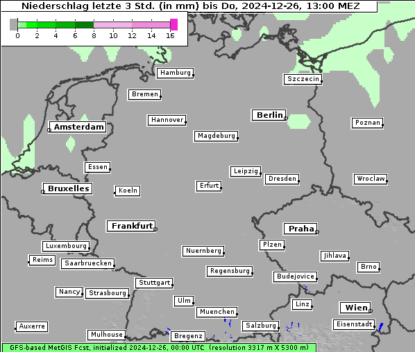 Niederschlag, 26. 12. 2024