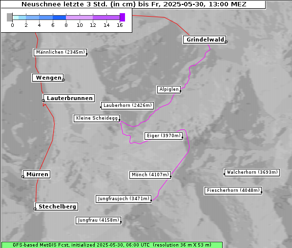 Neuschnee, 30. 5. 2025