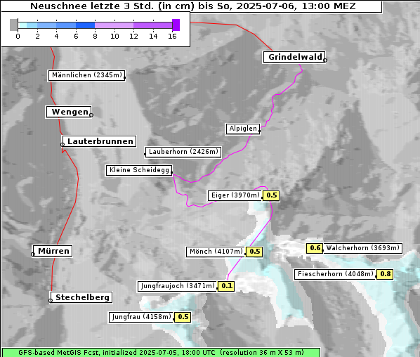Neuschnee, 6. 7. 2025