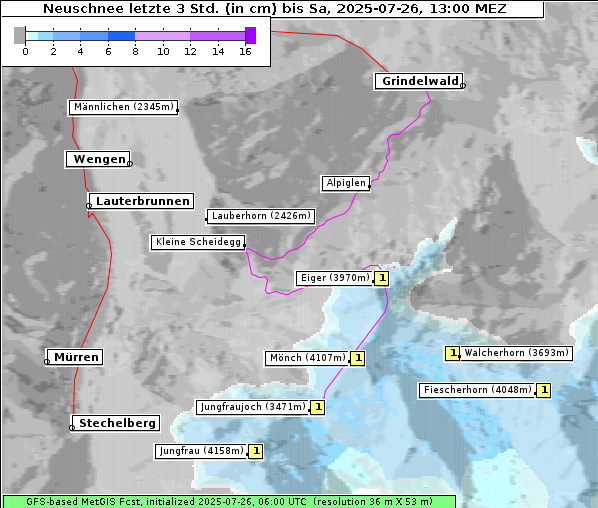 Neuschnee, 26. 7. 2025