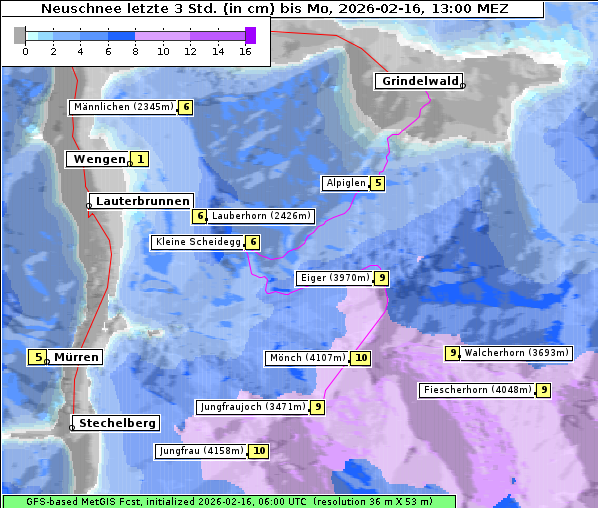 Neuschnee, 16. 2. 2026