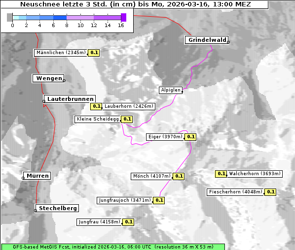 Neuschnee, 16. 3. 2026