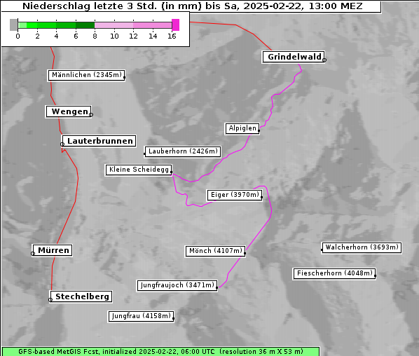 Niederschlag, 22. 2. 2025