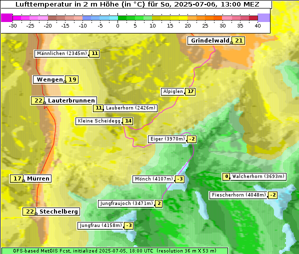 Temperatur, 6. 7. 2025