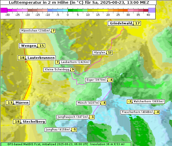Temperatur, 23. 8. 2025